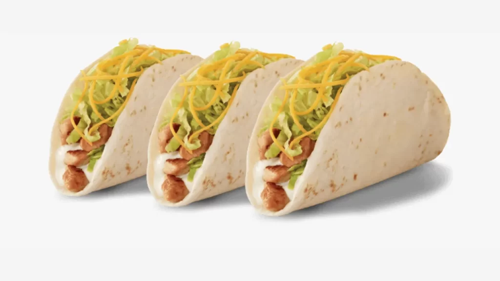 Taco Bell Menu 231 Cantina Chicken Soft Taco